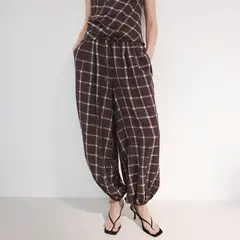 MANGO - Pantalón Balloon Tiro Medio Mujer