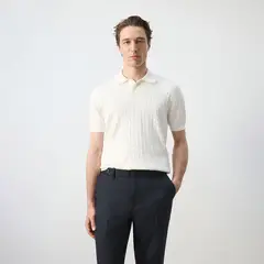 HE - Polo 100% Algodón Punto Trenzado Hombre Mango