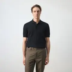 HE - Polo 100% Algodón Punto Trenzado Hombre Mango