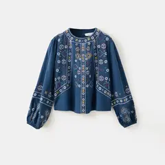 MANGO KIDS - Blusa Niña Manga Larga Algodón