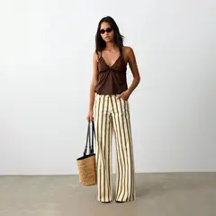 MANGO TEEN - Pantalón Straight Tiro Medio Mujer
