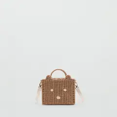MANGO KIDS - Mini Bolso Bebé Niña Cesta Oso