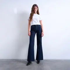 TOPSHOP - Jean Flare Tiro Medio Mujer