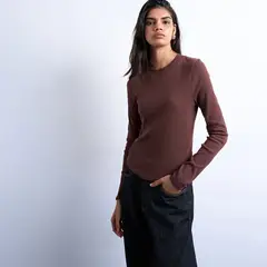 TOPSHOP - Polo Manga Larga Mujer