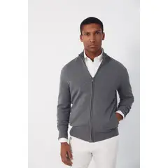CORTEFIEL - Cárdigan 100% Algodón Full Zipp Hombre