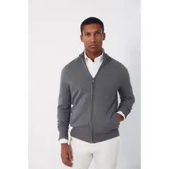CORTEFIEL - Cárdigan 100% Algodón Full Zipp Hombre