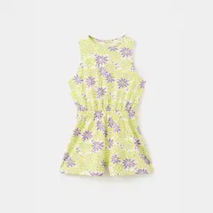 MANGO KIDS - Short Enterizo Niña Algodón Floral