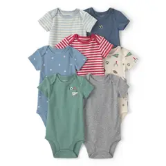CARTERS - Body Bebé Niño Pack X7 Algodón