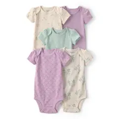 CARTERS - Body Bebé Niña Pack X5 Algodón