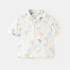 MANGO KIDS - Camisa Bebé Niño Manga Corta Algodón