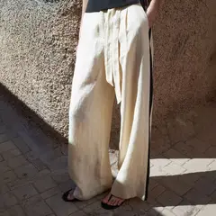 MANGO - Pantalón Wide Leg Tiro Alto Mujer