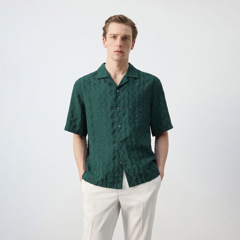 Camisa Regular Fit Lyocell Hombre