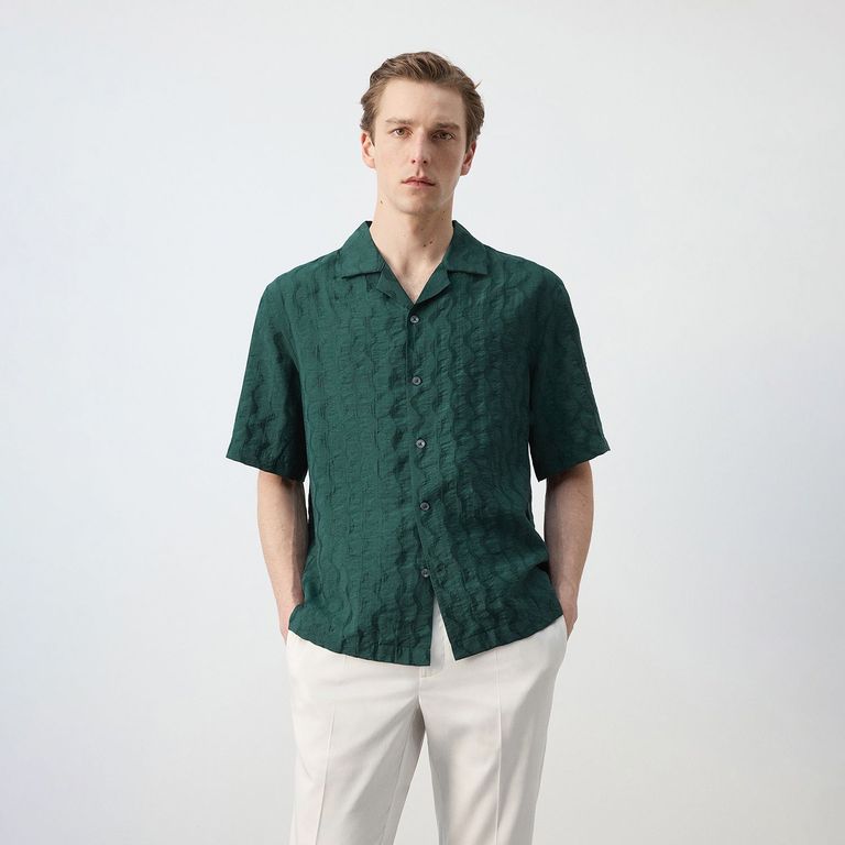 Camisa Regular Fit Lyocell Hombre