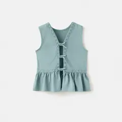 MANGO KIDS - Blusa Niña Algodón Lazos