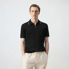 MANGO - Polo Slim Fit 100% Algodón Punto Fino Hombre