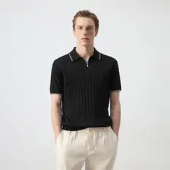 MANGO - Polo Slim Fit 100% Algodón Punto Fino Hombre