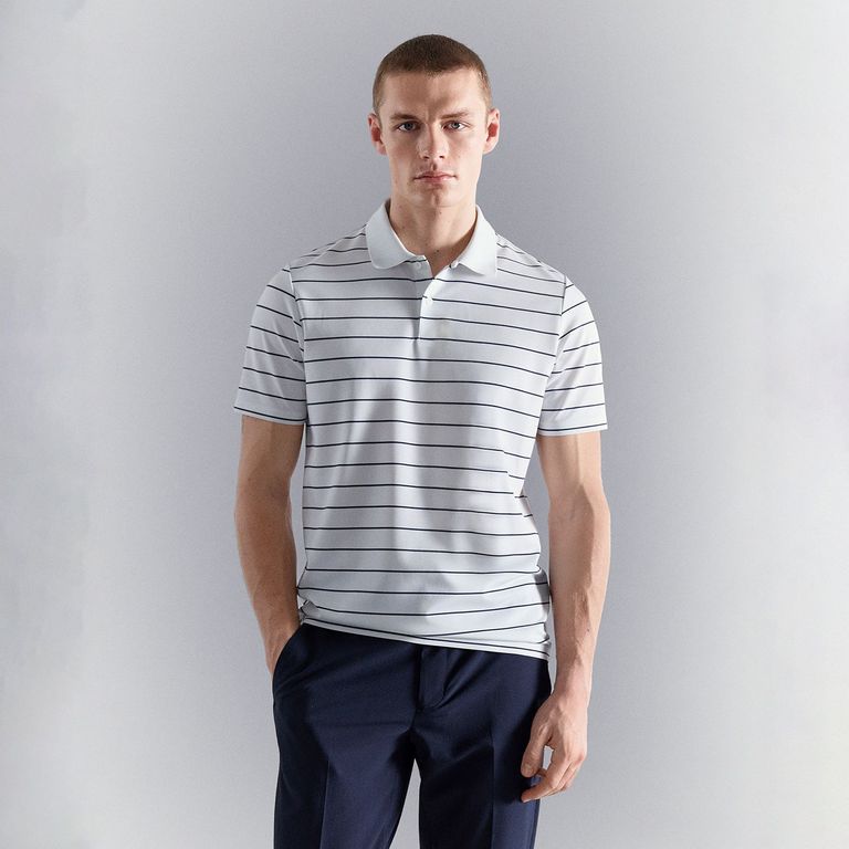 Polo Slim Fit Rayas Coolmax® Hombre