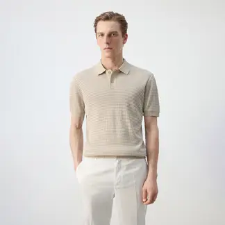 MANGO - Polo Regular Fit Punto Rayas Hombre