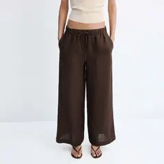 MANGO - Pantalón Straight Tiro Medio Mujer