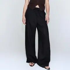 MANGO - Pantalón Straight Tiro Medio Mujer