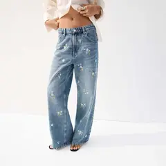 MANGO - Jean Straight Tiro Bajo Mujer