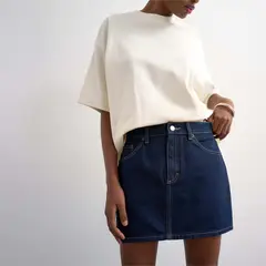 TOPSHOP - Falda Denim Mujer