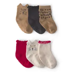 CARTERS - Media Bebé Niña Pack X6 Algodón
