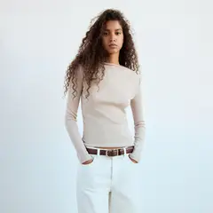 MANGO - Polo Manga Larga Mujer