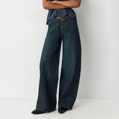 MANGO TEEN - Jean Wide Leg Tiro Bajo Mujer
