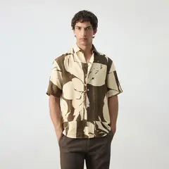 MANGO - Camisa Estampada Viscosa Hombre