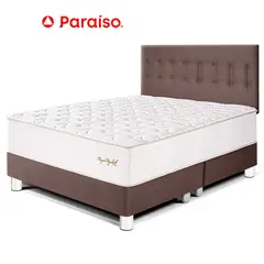 PARAISO - Dormitorio Royal Elizabeth King Chocolate + 2 Almohadas Viscoelásticas + Protector