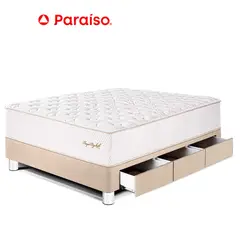 PARAISO - CAMA ROYAL ELIZAB CAJ 1.5P CHAM