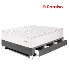 PARAISO - CAMA ROYAL ELIZAB CAJ 1.5P GRIS