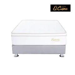 EL CISNE - Juego De Cama Valentte Gris King Colchón + Tarima