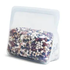 STASHER - Bolsa Silicona de Platino Stand Up - Transparente