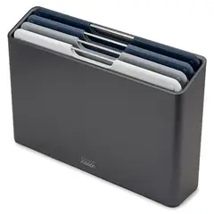 CRATE & BARREL - Set de 4 Tablas de Picar Folio Grafito Grande JOSEPH JOSEPH