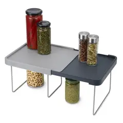 CRATE & BARREL - Estantería Extensible Gris JOSEPH JOSEPH