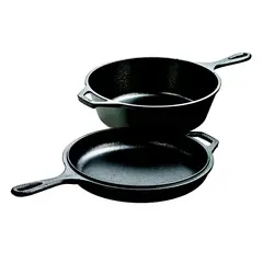 CRATE & BARREL - Set de 2 Sartenes 3.2 QT LODGE