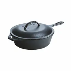 CRATE & BARREL - Sartén Honda con Tapa 3.2 Qt LODGE