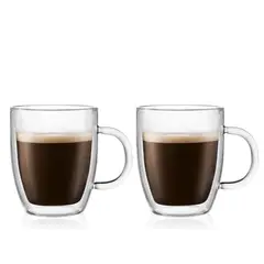 CRATE & BARREL - Set de 2 Vasos Termicos Bistro 10Oz BODUM