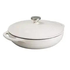 LODGE - Cacerola Esmaltada Blanca