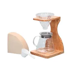 CRATE & BARREL - Kit V60 de 1 a 4 Tazas con Stand Olivo