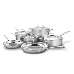 CRATE & BARREL - Set de 10 Ollas Clásico de Acero Inoxidable CUISINART
