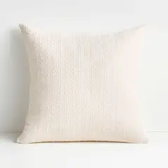CRATE & BARREL - Funda de Cojín Bari Blanco 51x51cm