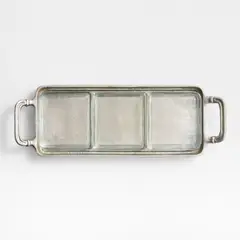 CRATE & BARREL - Bandeja Argento de Metal