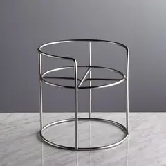 CRATE & BARREL - Soporte para Dispensador de Bebidas de Metal Plateado
