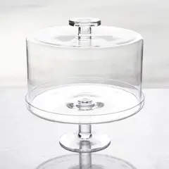CRATE & BARREL - Pedestal para Torta de vidiro con tapa
