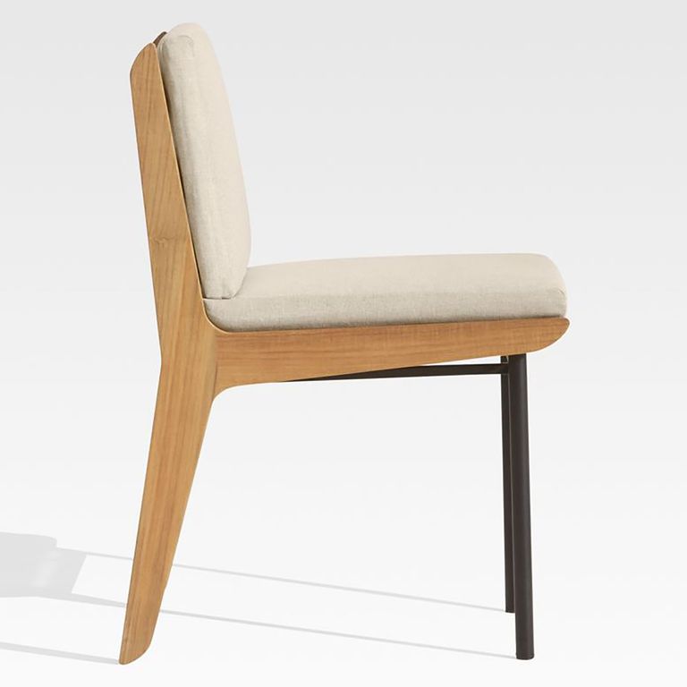 Silla de Comedor de Terraza Kinney de Madera de Teca con Cojín