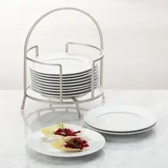 CRATE & BARREL - Juego de 12 Platos para Aperitivos con Parante Cambridge