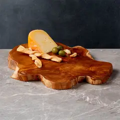 CRATE & BARREL - Tabla para Servir de Raíz de Teca Recuperada